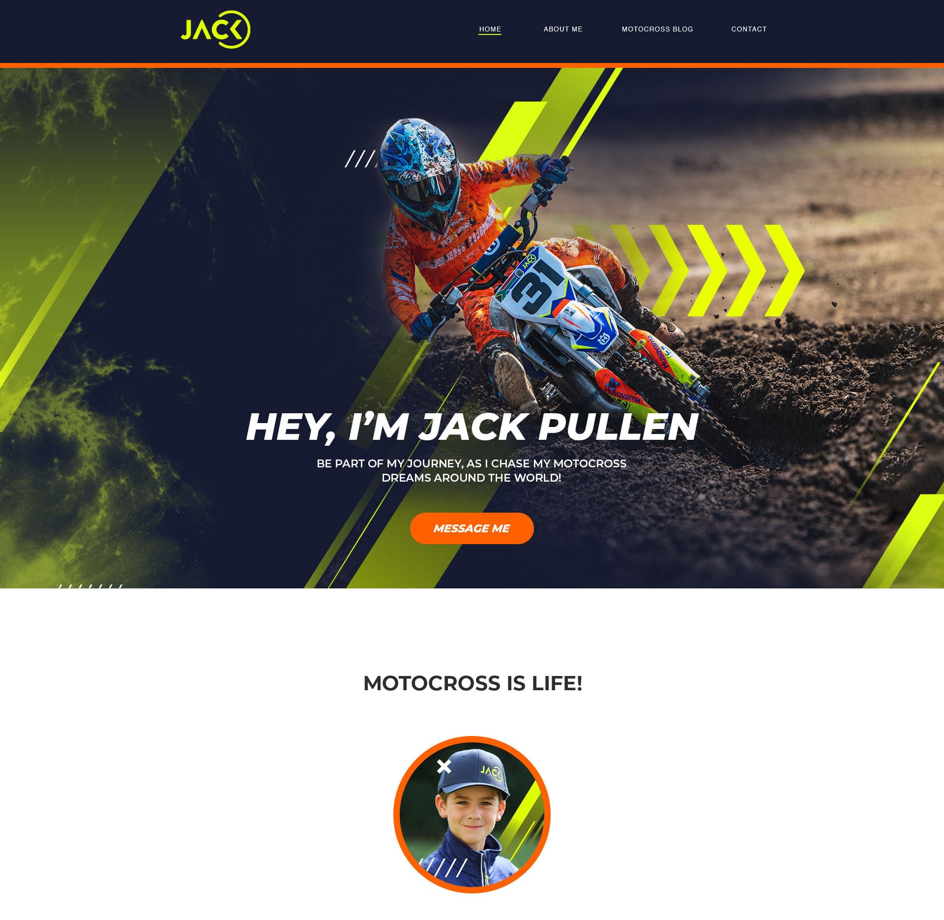 Jack Pullen Motocross Website design